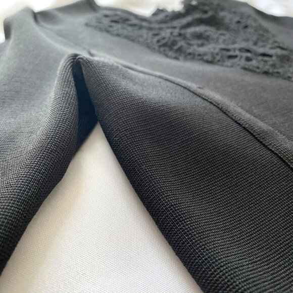 LELA ROSE BLACK EMBROIDERED SHEATH FORMAL DRESS - M - Picture 7 of 10